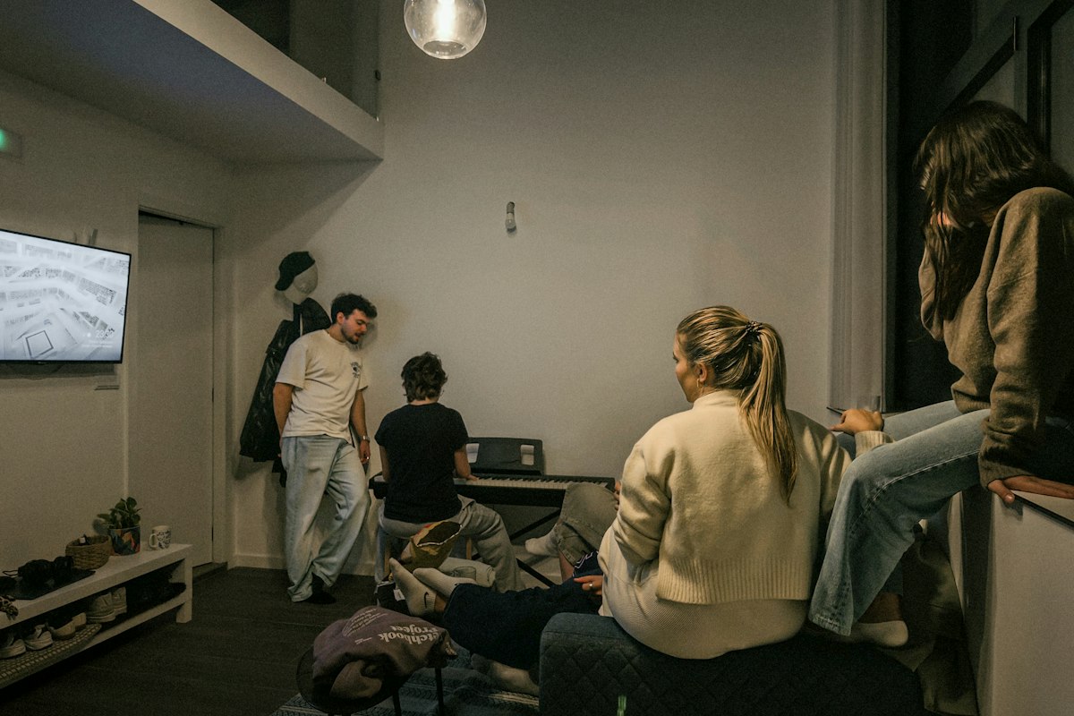 Un cours de musique donné à la maison
